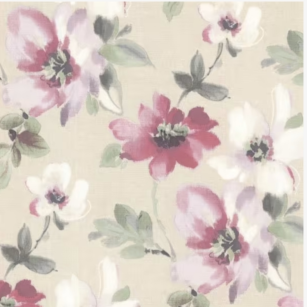 Wallpaper Lynette Violet Watercolor Floral